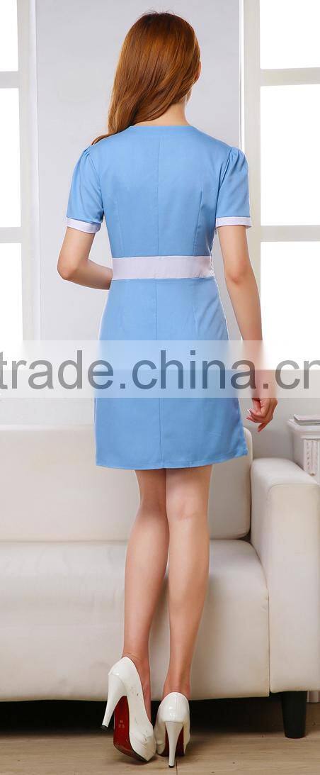 2017 OEM wholesale club costume restaurant uniform waitress dress high quality