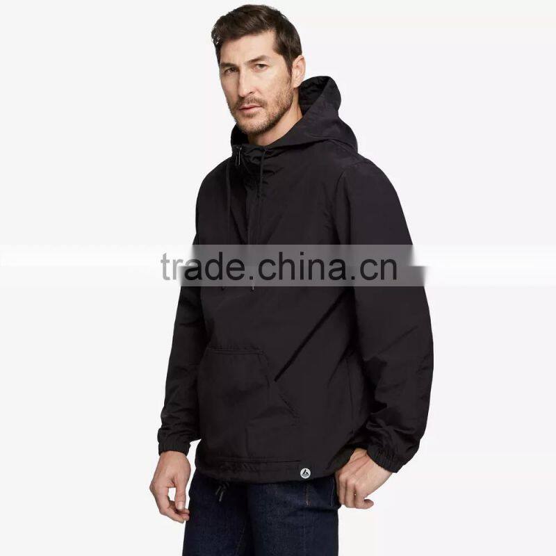 pullover style waterproof winder water resistant Nylon windbreaker jacket