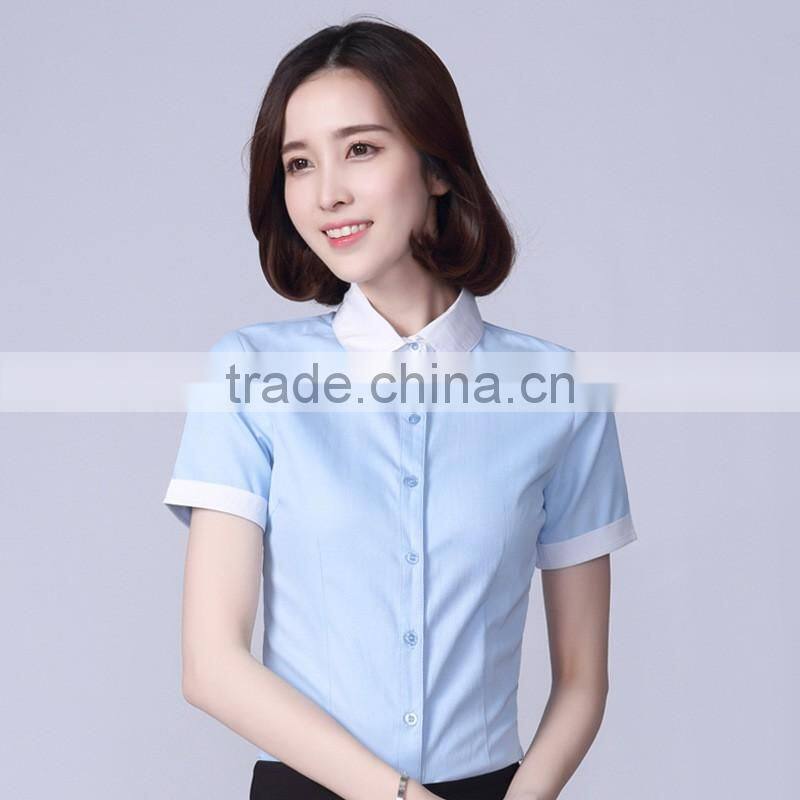 2017 New ladies office wear blouse shirt formal shirt design for women