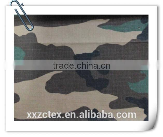 cotton water-proof camouflage ripstop fabric for military uniform clothes