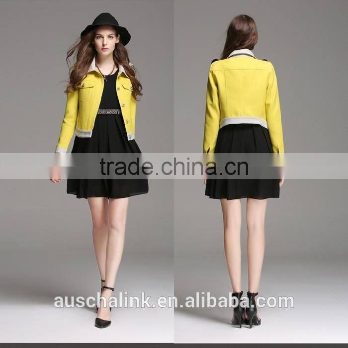 italy style girls long sleeve single breasted short jacket competitive price