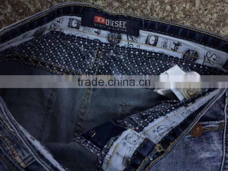 GZY Blue Simple Men Baggy Jeans For United States Wholesale Price Stock