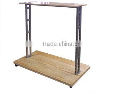 Wood clothing display racks