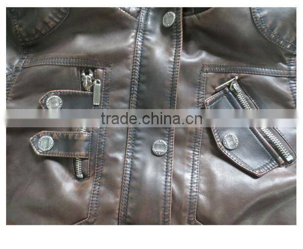 Artificial leather Jacket lady with belt