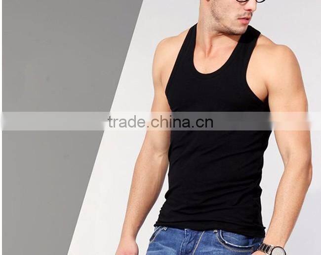 Latest Design Fashion Gym Wholesale 100 Cotton Blank Mens Tank Top, custom tank top