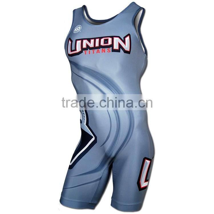 Custom and cheap fashionable wrestling singlets for sale