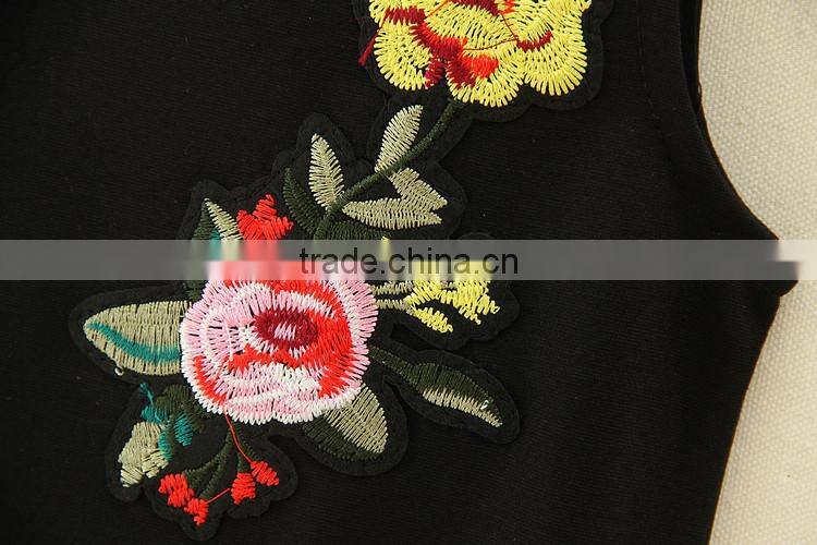 Wholesale women clothes casual knit dress daughter sleeveless one-piece dress black party