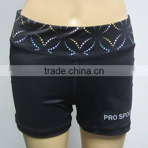 China Cheap Custom Women Black Gym Wear Running Short Gym Pants