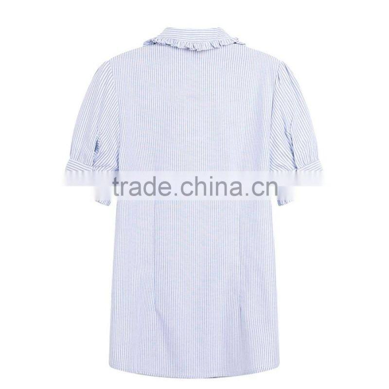 2016 lace collar new design school cheap uniform polo shirt for sweet girls