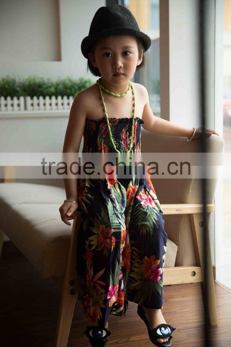 COOL KID ZONE 2016 rayon flower soft baby dress off shoulrder fashion girl baby dress