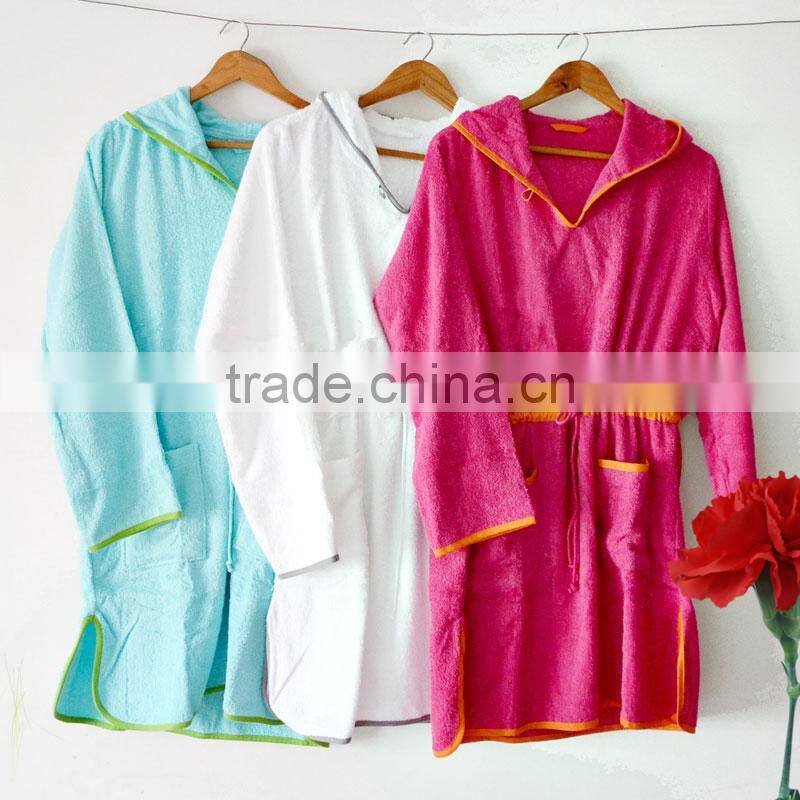Wholesale Lady fashion 100% cotton bathrobe made in china