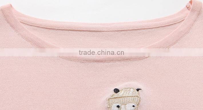 2016 new fashion half sleeve casual women t-shirt wholesale