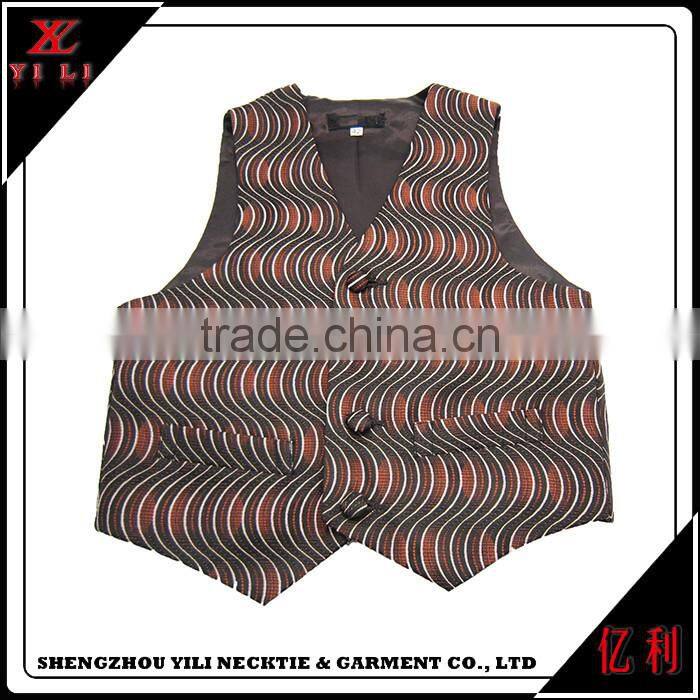 Assured quality cheap portable men jacquard vest polyester