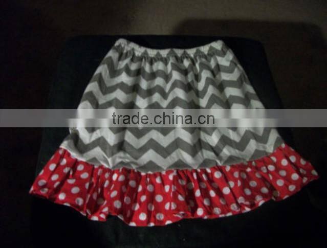 2014 Latest baby chevron petti dress wrapped petti skirts with polka dot stripes party petti skirt for baby girls short skirts