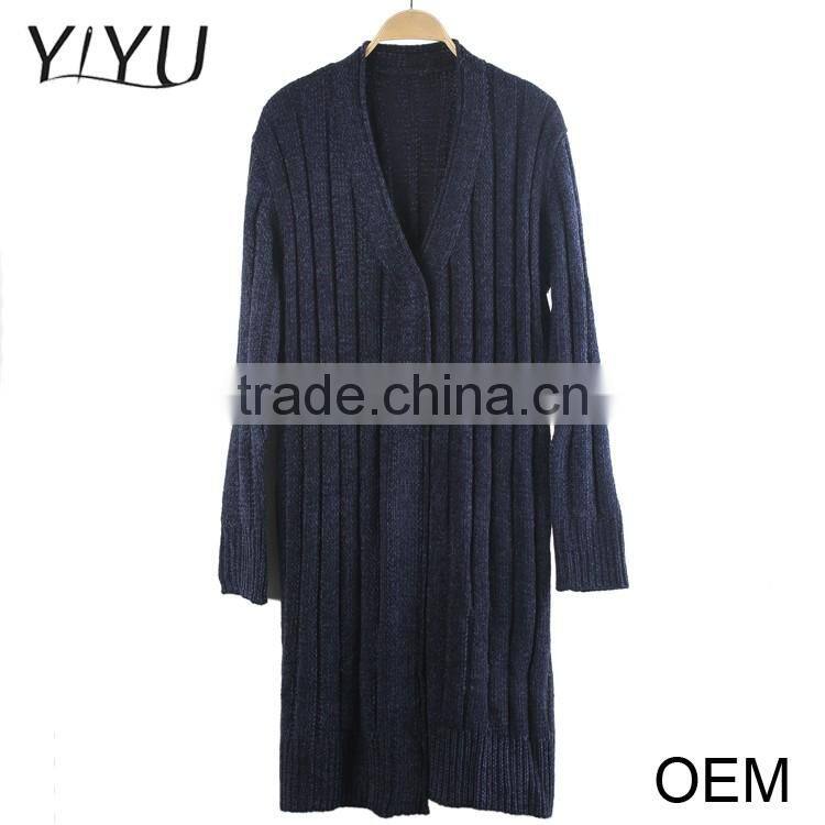 Clearance cheap ladies winter blue long sleeve v-neck cardigan knitting sweaters