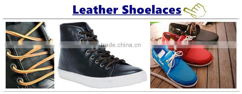 Metal Aglets Leather Sheepskin Shoelaces for Mens Fashion Plimsolls - Premium Reinforced Genuine Sheepskin Leather Laces