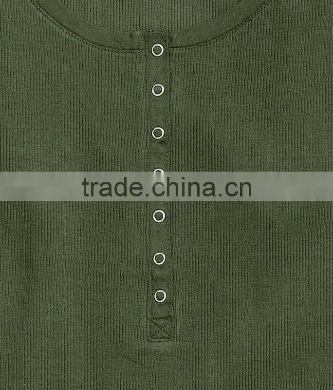 Rib-Knit Jersey Vest with Press-Studs at Top