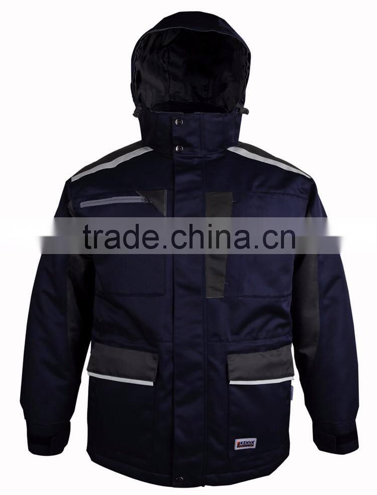 Good design winter parka men safety clothing with tape seam EN343