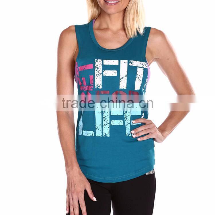 2016 Guangzhou Summer Factory OEM Fancy Design 100% Polyester Casual Women Cami Top