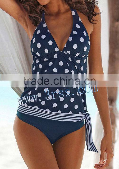2014 sexy tankini swimwear in navy