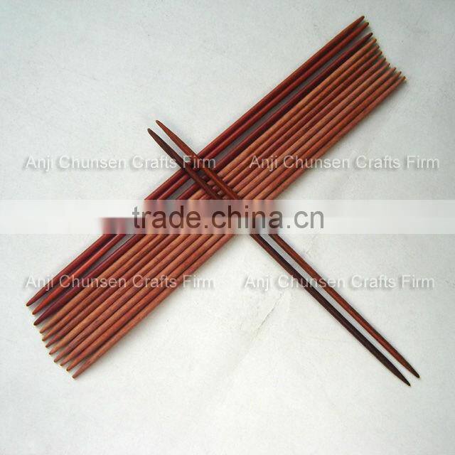 9" Deluxe Double pointed Rosewood knitting needles