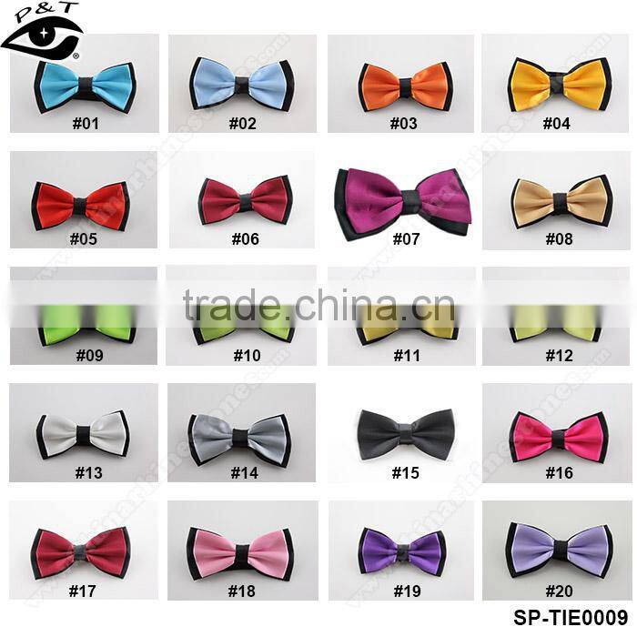 12.5x6.5CM fancy polyster bow tie British Style Solid Bowtie for Bridegroom Wedding Dress