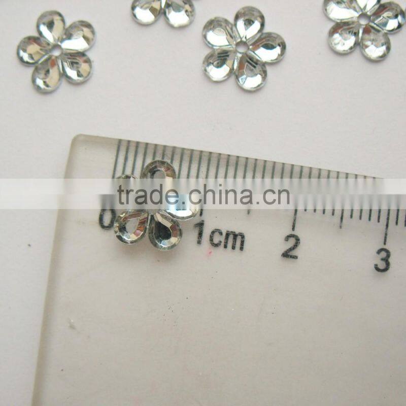 High quality sew on acrylic rhinestone acrylic crystal flower for garment