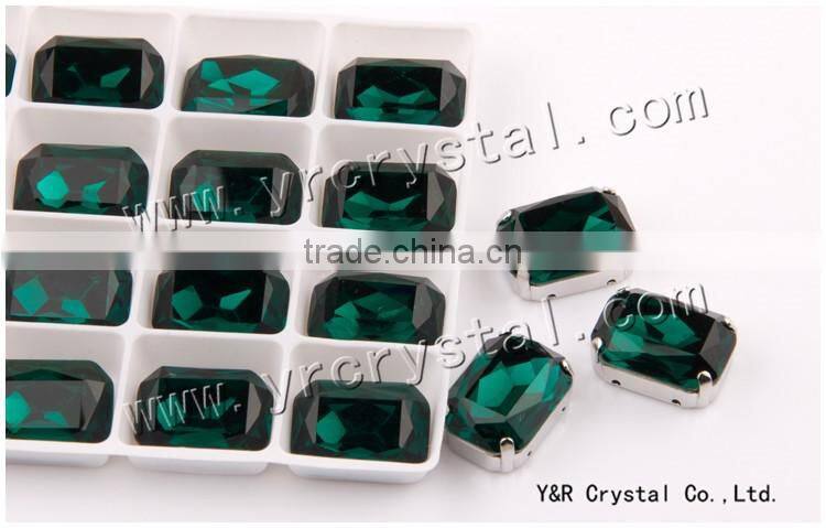 4627 High quality 10*14mm, 13*18mm, 18*25mm, 18.5*27mm octagon crystal rhinestone with claw