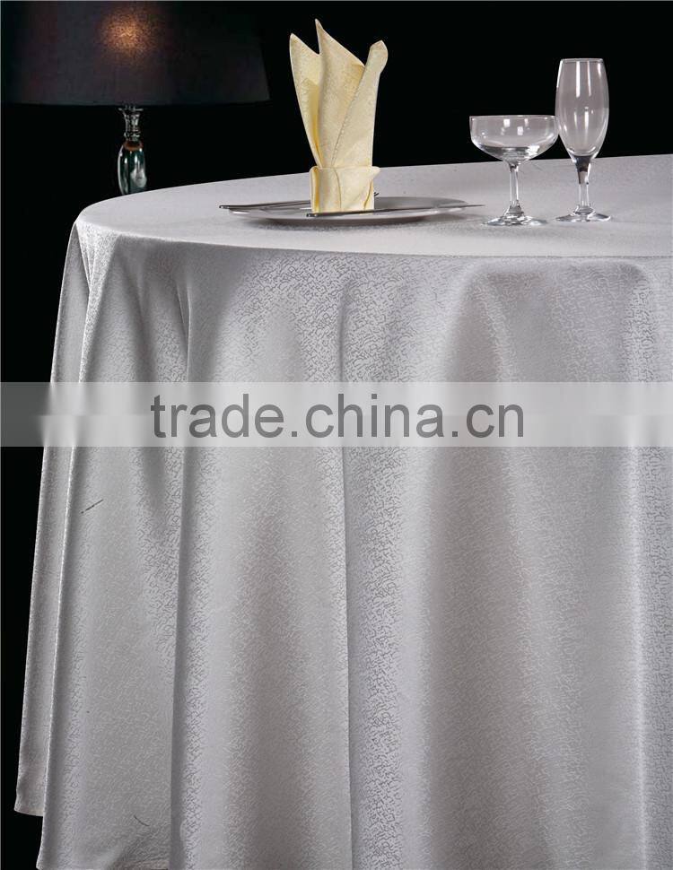 Popular Polyester Damask Jacquard Banquet Round Table Cloth