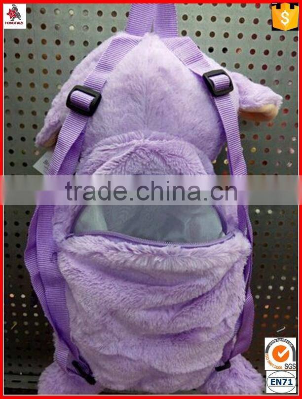 animal shaped design soft carton backpack bag for babies