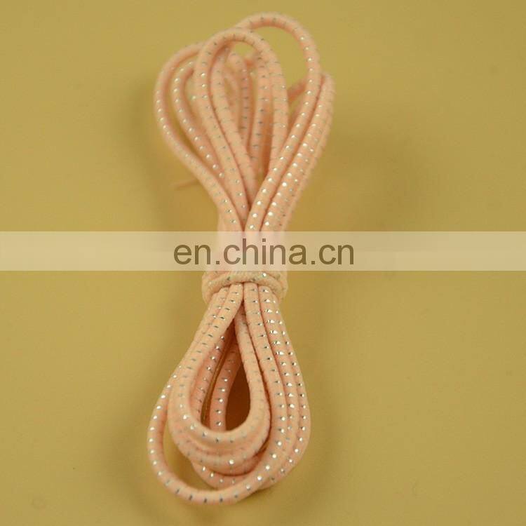 stock 2mm round elastic cord with shiny silver