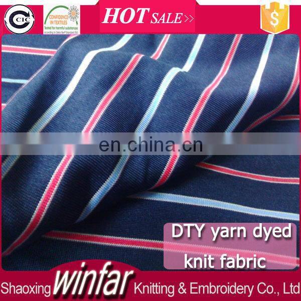 Winfar Textile knit black white yarn dyed stripe fabric for briefs underpants
