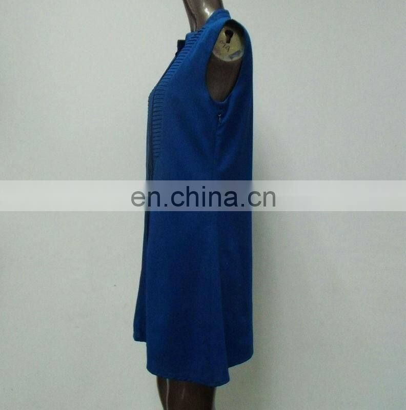 Woman's classic pleated front button open shirt dress made of chiffon crepe