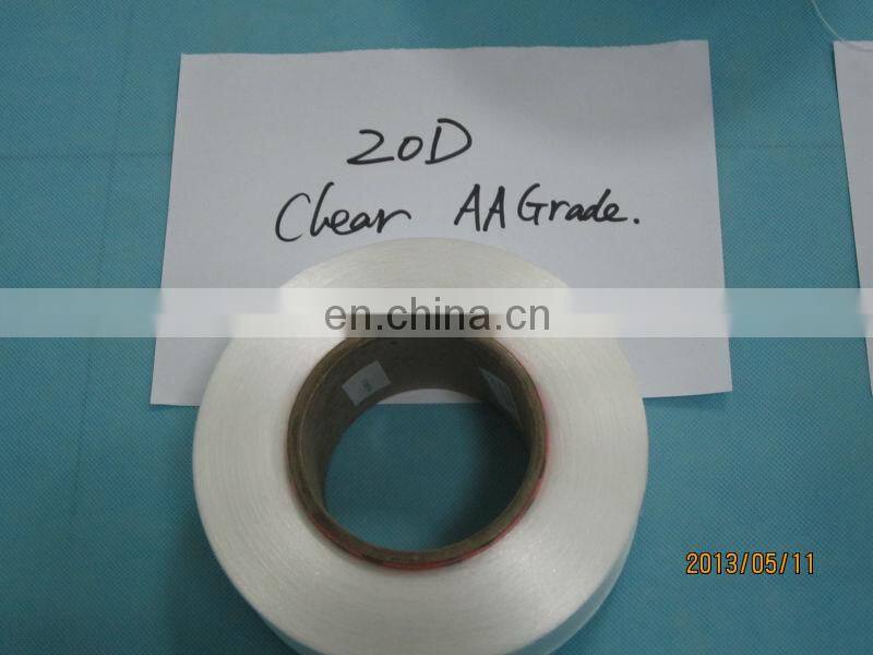 lycra fibers spandex yarn 20D semi -dull and clear