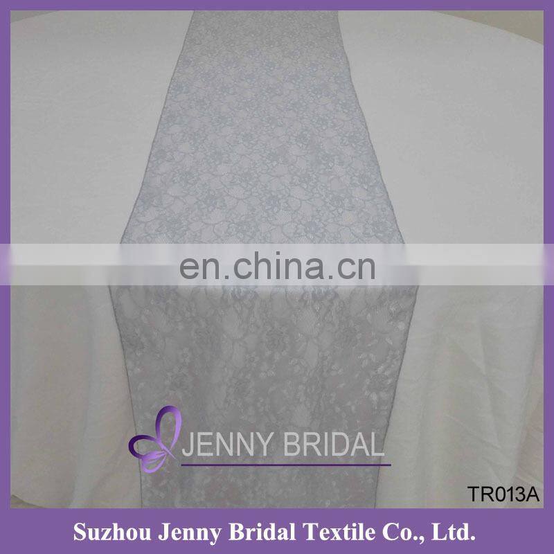 TR022A white chemical lace table overlay lace table runner for round tables