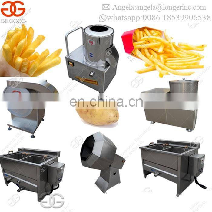 Industrial Small Scale Potato Chips Maker Fresh French Fries Frying Making Production Line Machinery To Make Potato Chip