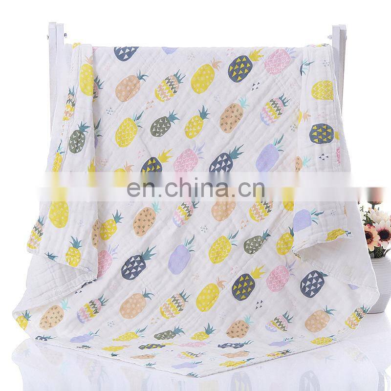 baby gift muslim super soft baby bath towel muslim newborn swaddle 100%cotton 6 layer muslin cotton baby blanket