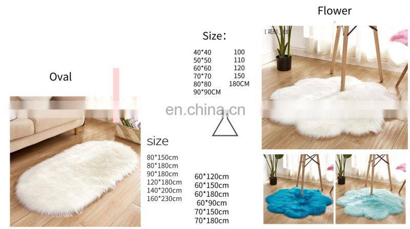 colorful artificial sheepskin fur rug