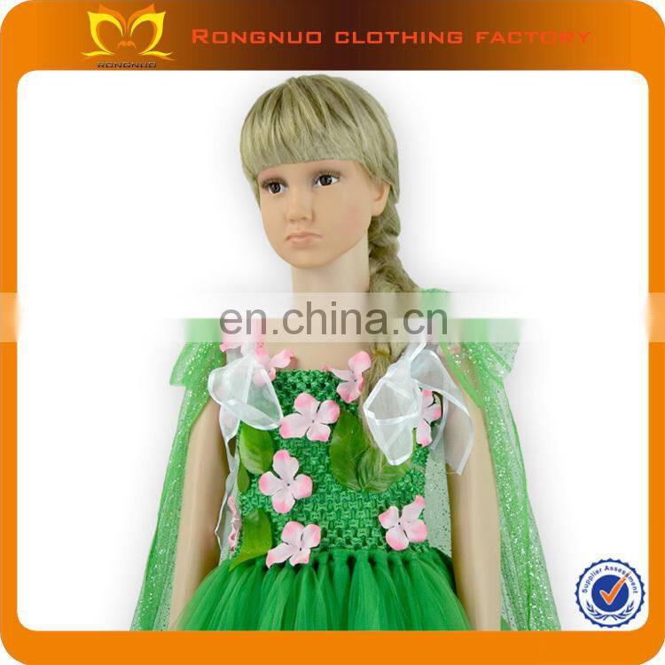 Kids Flower Dress puffy long flower girl dress sweet baby fluffy party tutu dress for