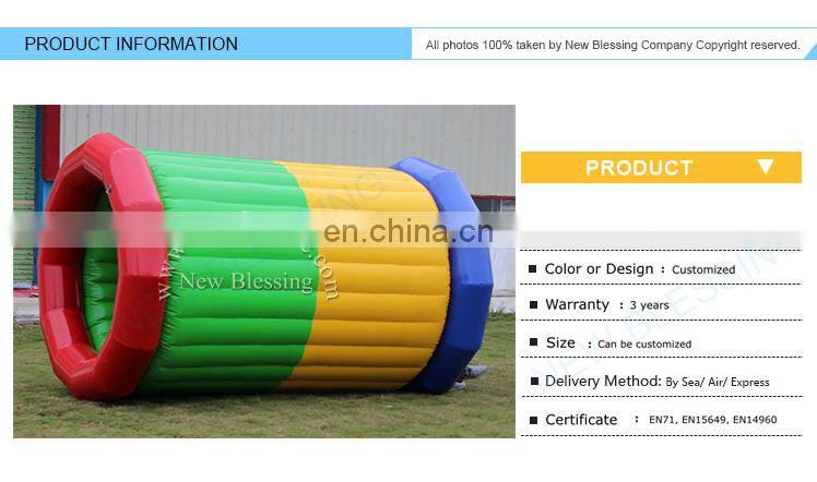 Colorful inflatable rolling tubes/inflatable water roller/big water walking ball