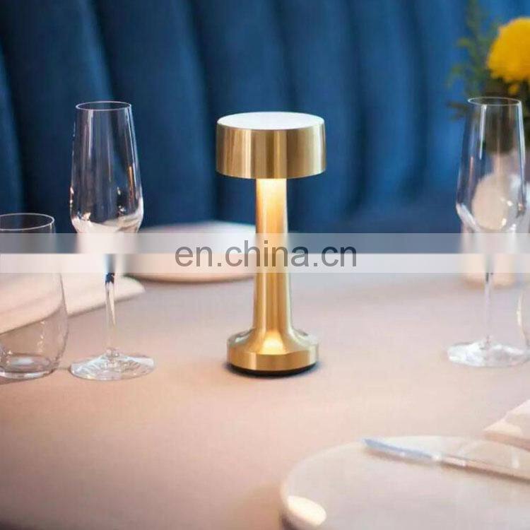 artificial intelligent aluminum decoration dimmable by touch wireless metal table modern lamps