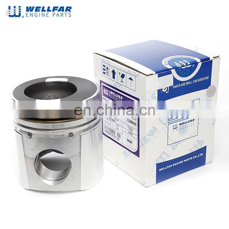 Wellfar 6ct piston pin retaining ring piston 3ps set pistones For 6ct 8.3