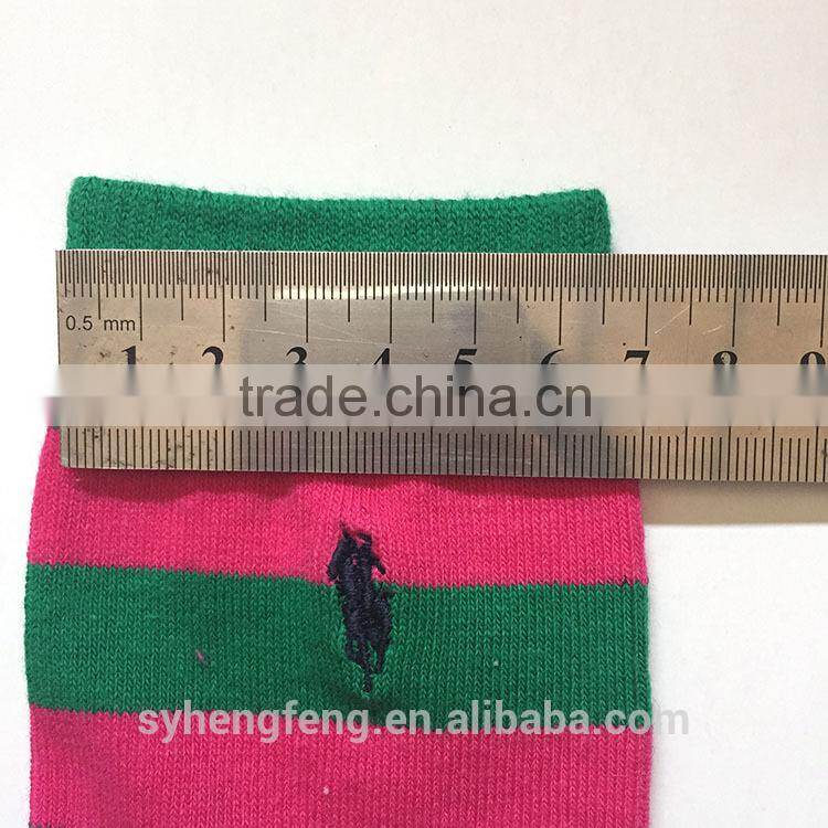 2015 hot saling women bright-coloured socks stripe sock