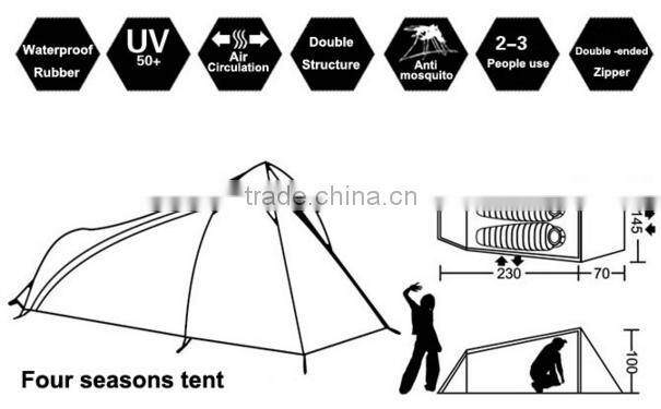 (160439) OEM/ODM light waterproof cheap outdoor folding silicon coated camping tent