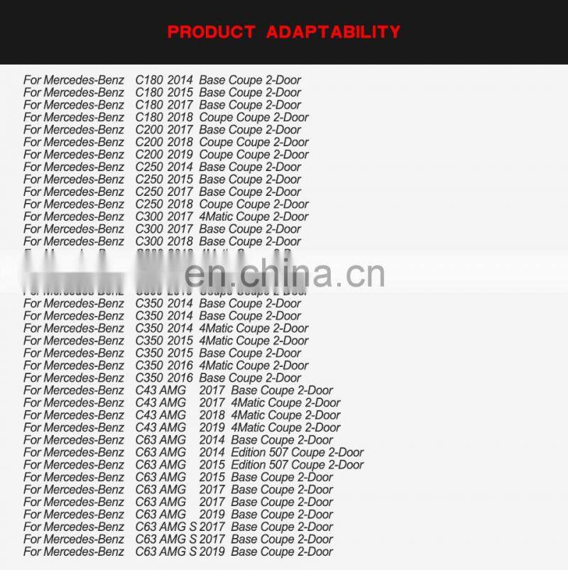 Carbon Fibre Duck Tail Spoiler for Mercedes Benz C200 C205 C300 C350 C43 W205 C63 AMG Coupe 2015-2019