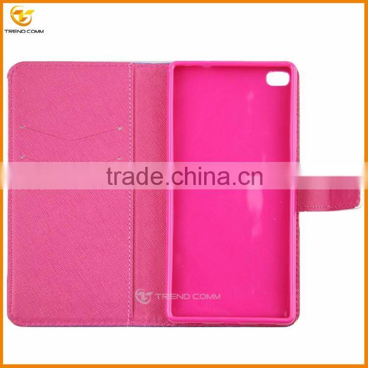 Hot selling pu+silicone case for Huawei P8