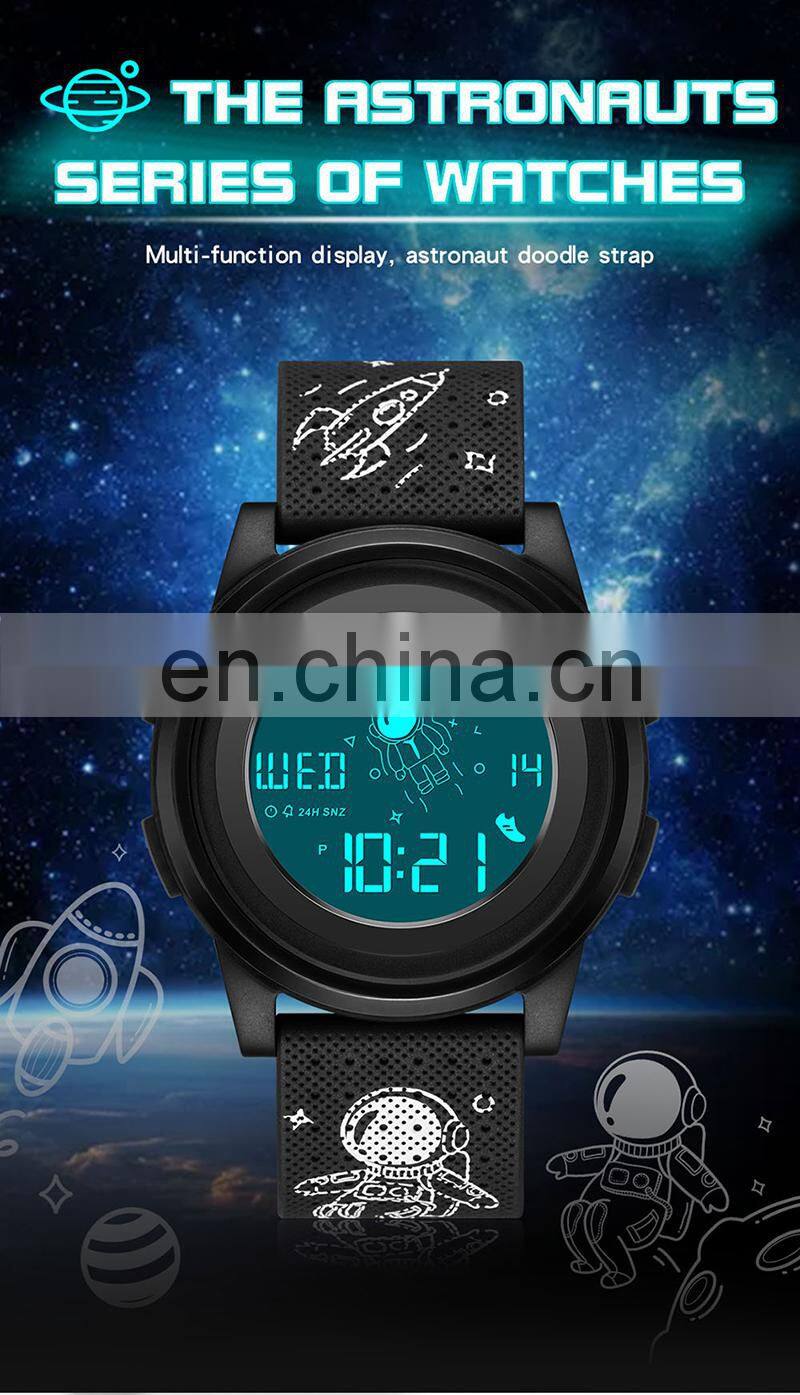 SANDA 2122 Men Digital Watches Fashion Astronaut Waterproof Sport Led Men Wrist Watches