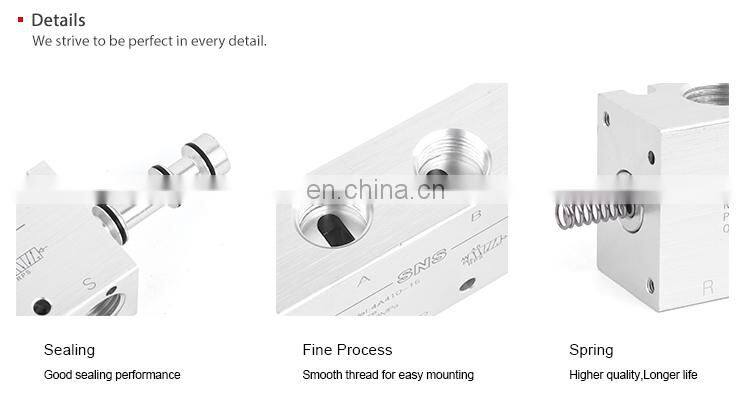 SNS 4A Series Factory Low Price Pneumatic Operated 5 Way Air Control Solenoid Valve