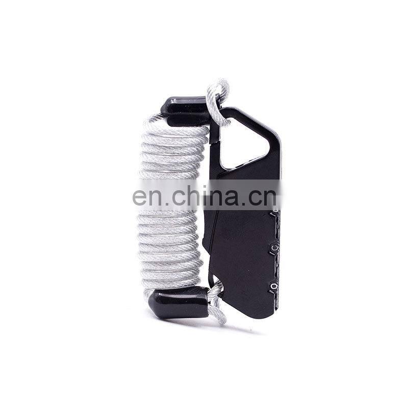 High Security zip lock bag wire rope cable pad lock durable combination padlock Safety lock