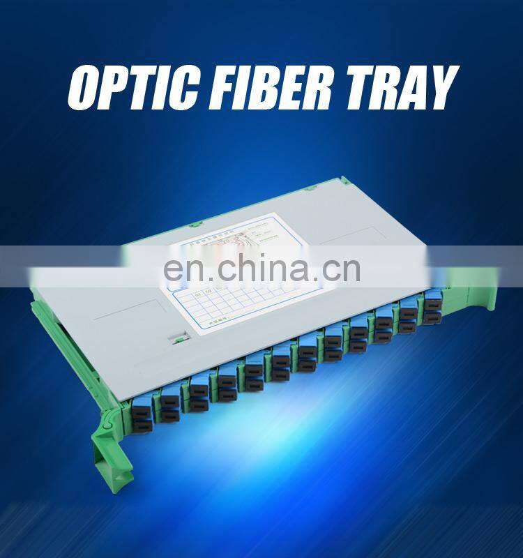 12 24 core SC LC port ABS Integrative fiber optic splice cassette tray